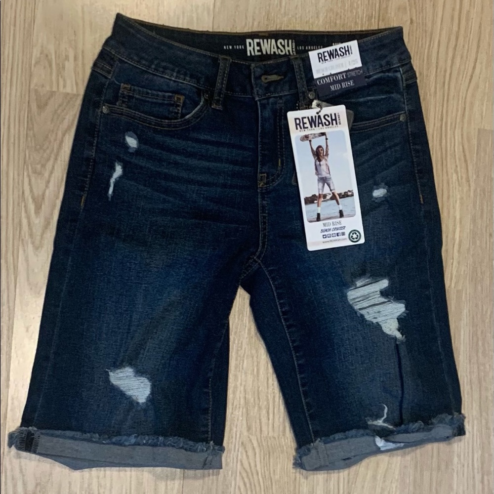 Rewash Brand Distressed Shorts